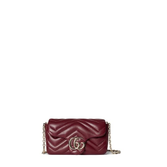 GG Marmont mini shoulder bag — Rosso Ancora red leather — 841290AAFAX6207