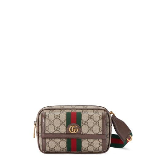 Ophidia mini bag — beige and ebony Supreme — 74630896IWT8745