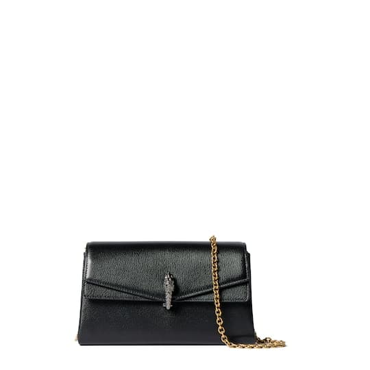 Dionysus small shoulder bag — black leather — 876531AAGD51000