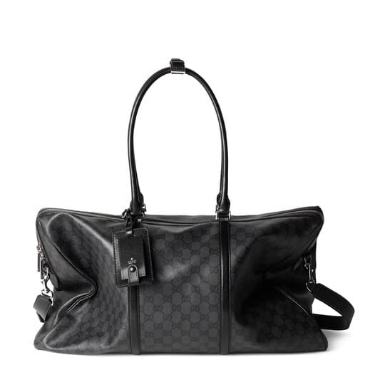 Essence Classic large duffle bag — black GG canvas — 875059FAF8A1000