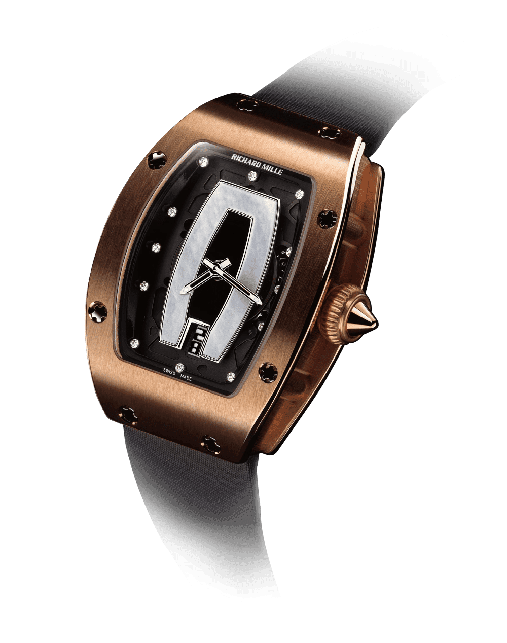 Automatic RM 007 — Automatic movement with hours, minutes, date, rotor in grade 5 titanium and a tungsten carbide or patented rotor…