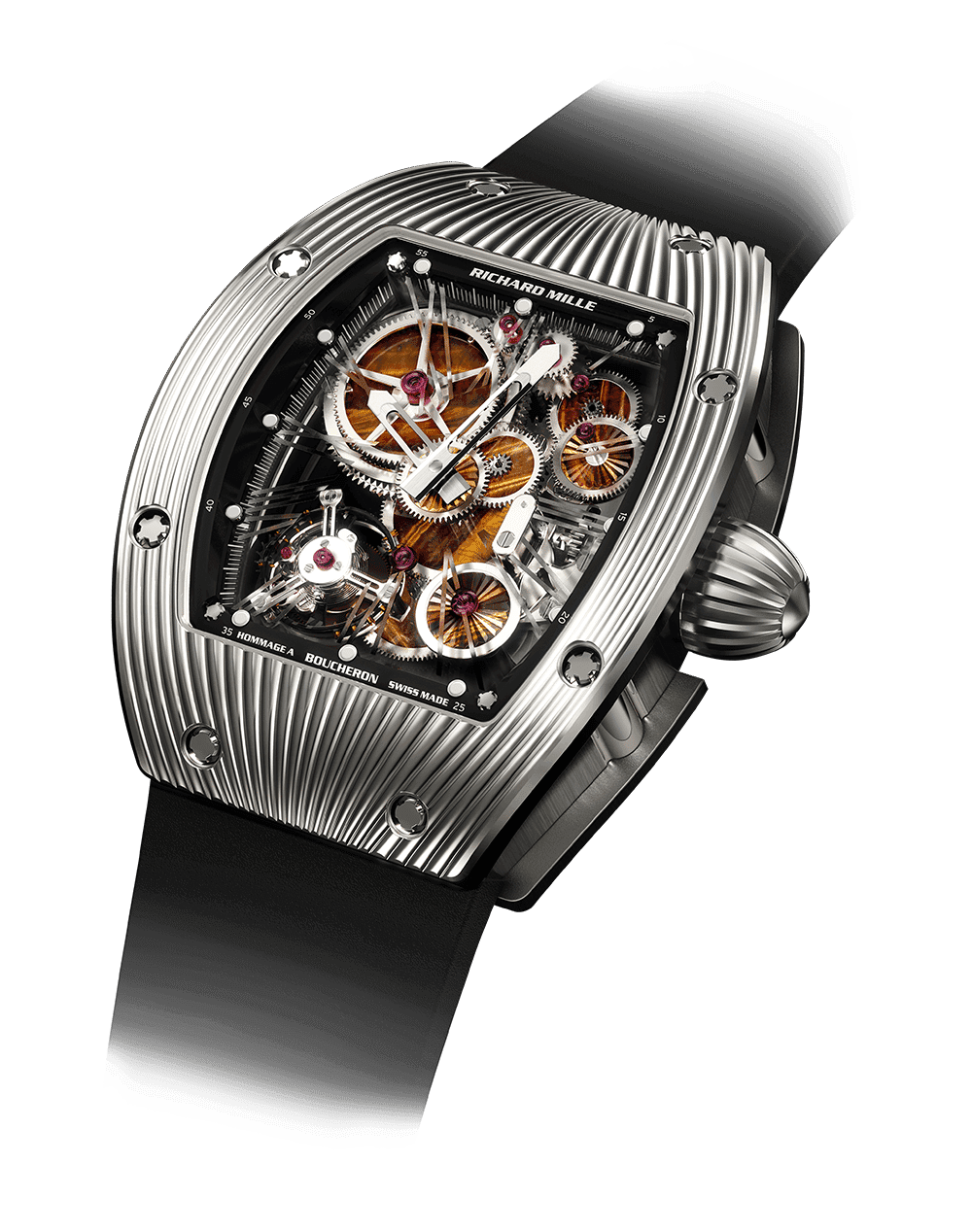 Tourbillon Boucheron RM 018 — Manual winding tourbillon with hours, minutes and power reserve indicator