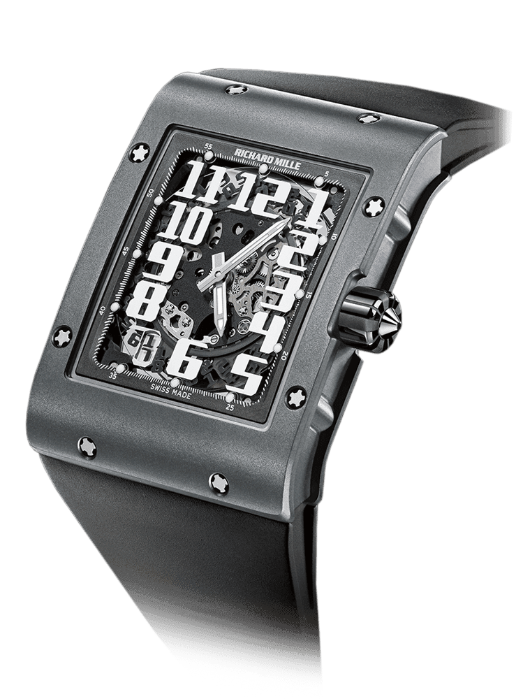 Automatic Extraflat RM 016 — Skeletonised automatic winding movement with hours, minutes, date and variable-geometry rotor