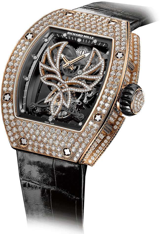 Tourbillon Michelle Yeoh RM 051 — Manual winding tourbillon movement with hours, minutes and power-reserve indicator