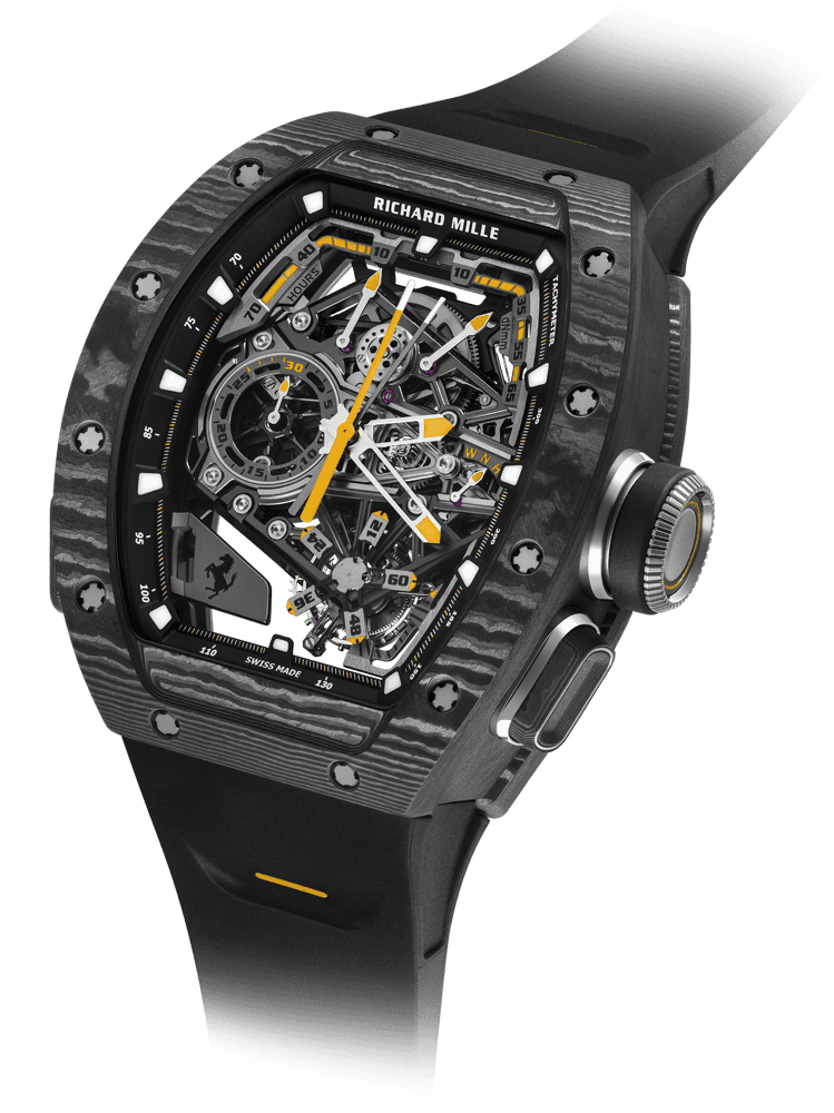 RM 43 Manual Winding Tourbillon Split-Seconds Chronograph Ferrari RM 43-01 — Carbon TPT or grade 5 titanium