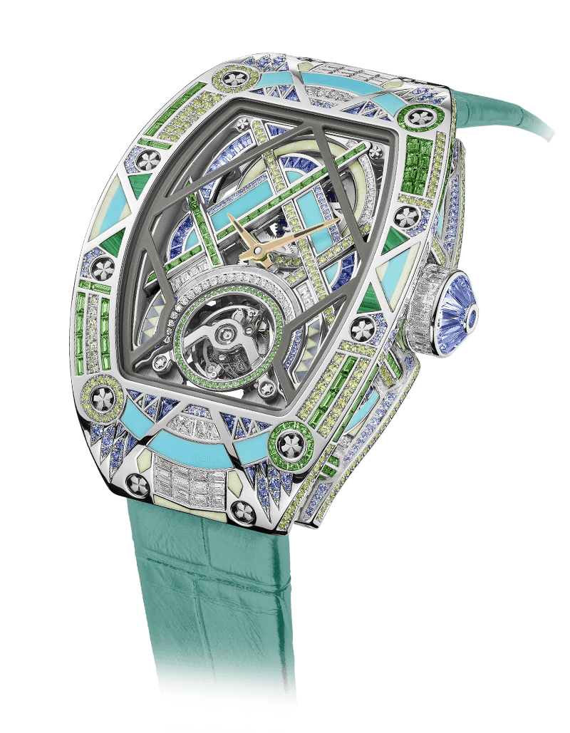 RM HJ Automatic Winding Tourbillon RM HJ-02 — 18K white gold, gem-set