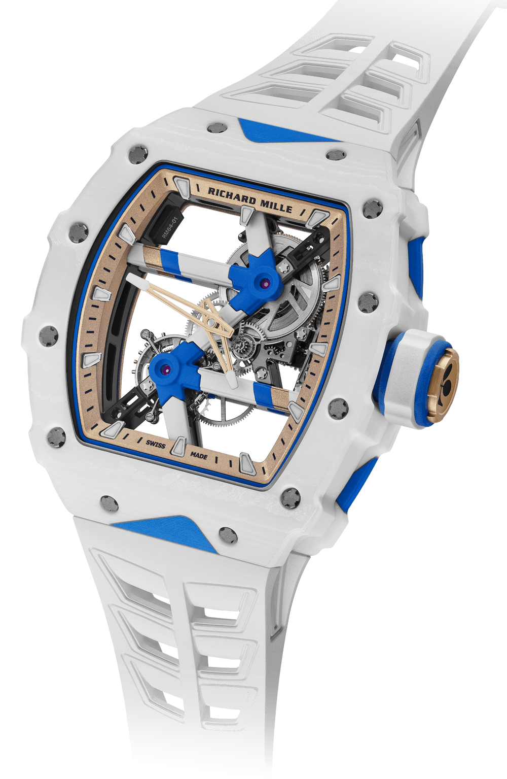RM 64 Manual Winding Tourbillon Colnago RM 64-01 — Azure blue and white Quartz TPT
