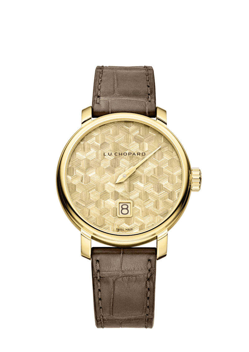 L.U.C Quattro Spirit 25 Straw Marquetry Edition, 18-carat ethical yellow gold — 161977-0003