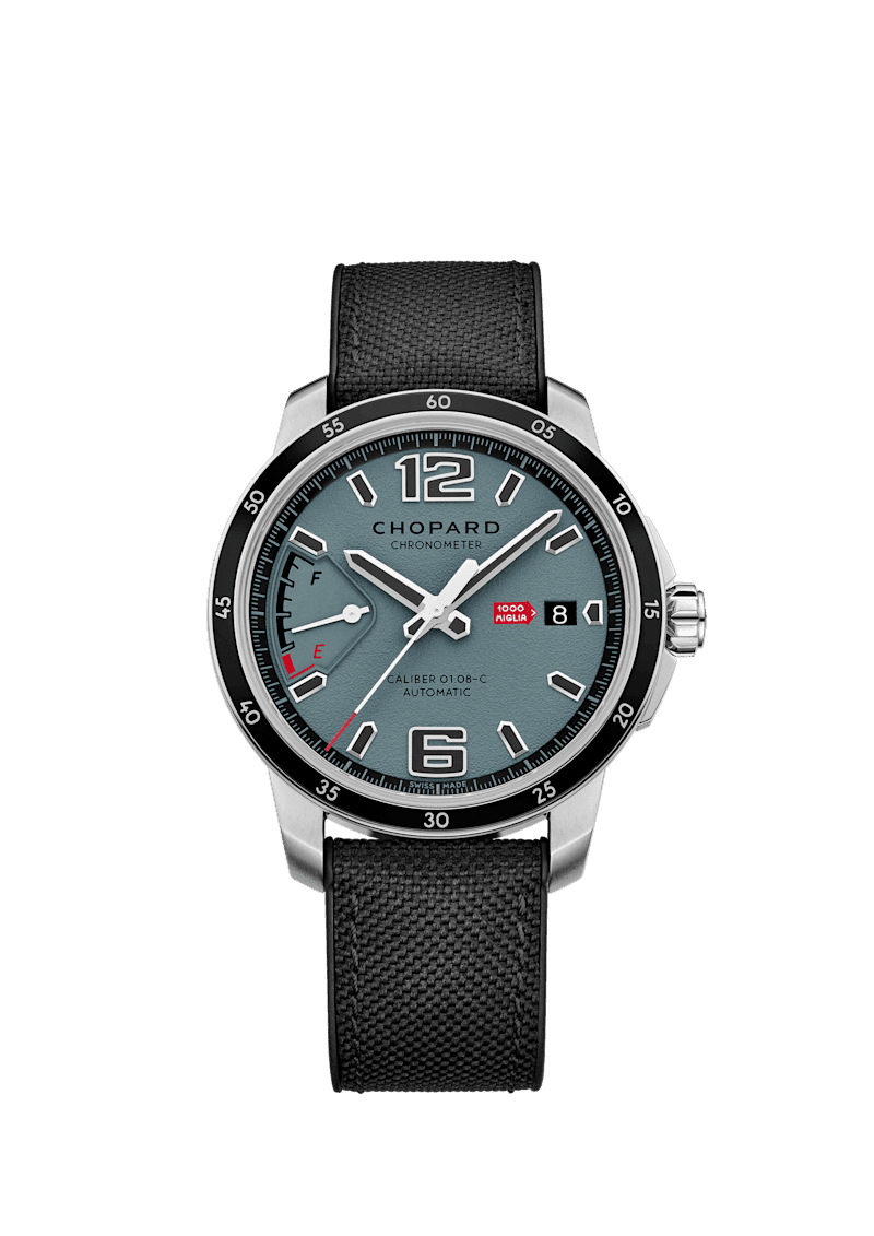 Mille Miglia GTS Power Control Grigio-Blu – 2026 Racing Edition — 43 mm, Stainless steel — 168566-3022
