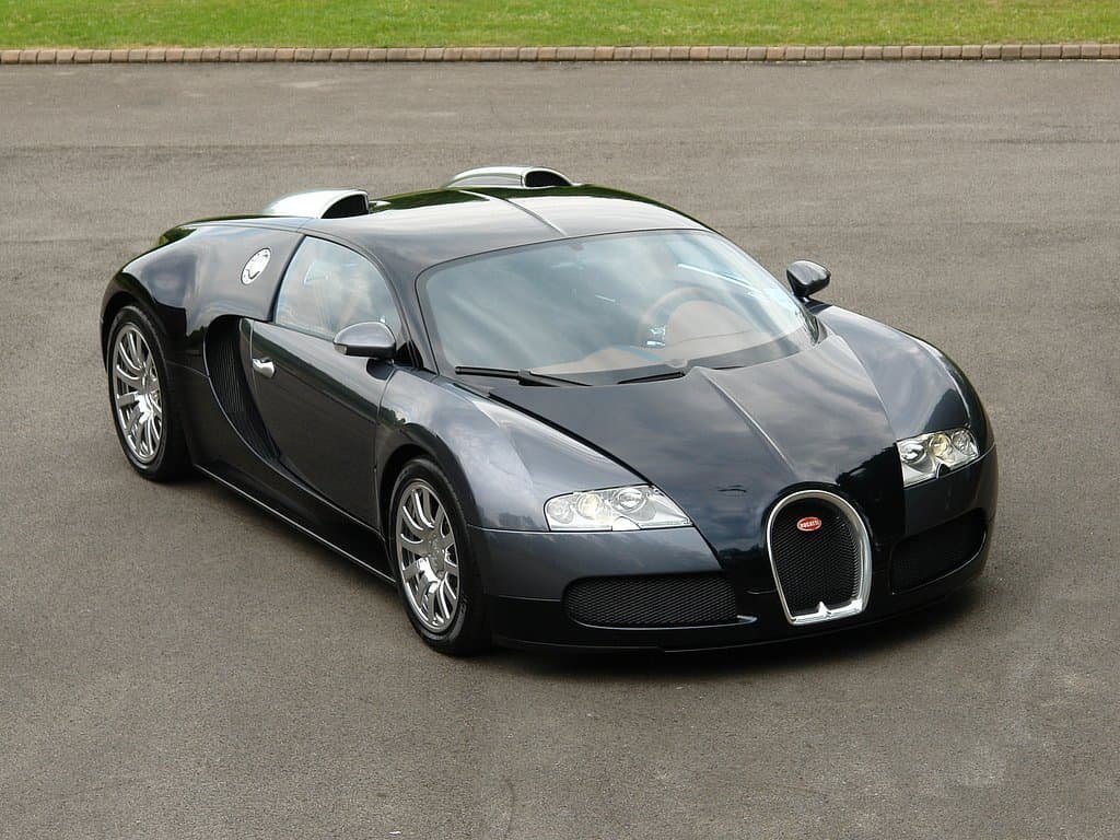 2008 Bugatti Veyron — Black Blue Metallic over Graphite