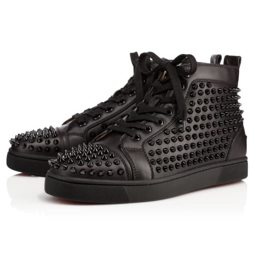 Louis Spikes — Black Calf leather and spikes — 1101083B049