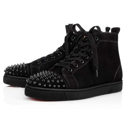 Lou Spikes — Black Suede — 1140458B049