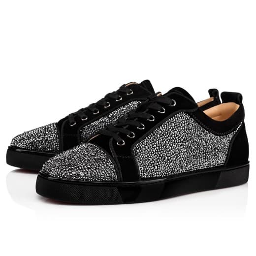 Louis Junior Strass — Black Suede calf and strass — 1180550BK01