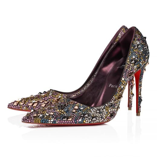 Kate Max Strass Eternity 100 — Anthracite Metallic suede and Eternity strass — 12503136868