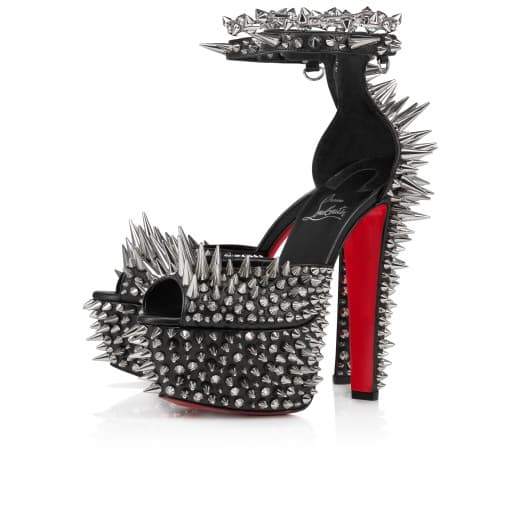 Estepic Sandal Alta 160 — Black Nappa leather and spikes — 1250500B439