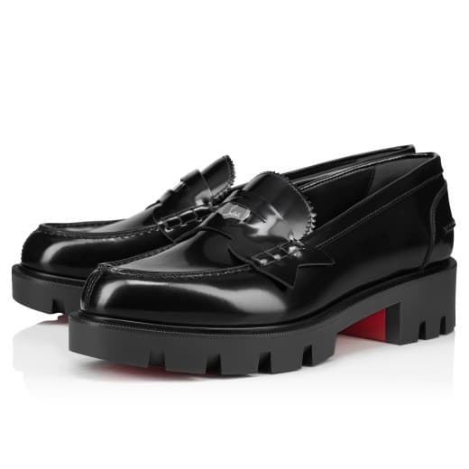 Penny Lug — Black Abrasivato calf leather — 3240725B439