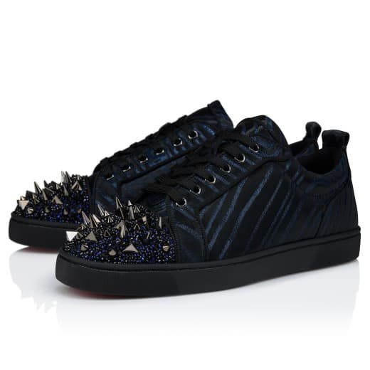 Louis Junior P Pik Pik Strass — Black Suede, jacquard and spikes — 32503968393