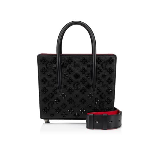 Paloma mini — Black Grained calf leather and spikes Loubinthesky — 3615482754692