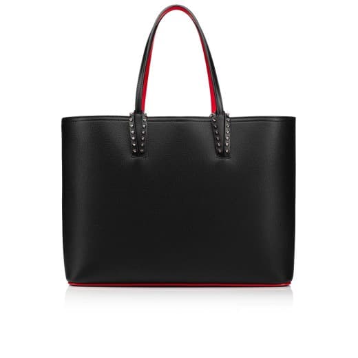 Cabata large — Black Calf leather and spikes — 3615483831880