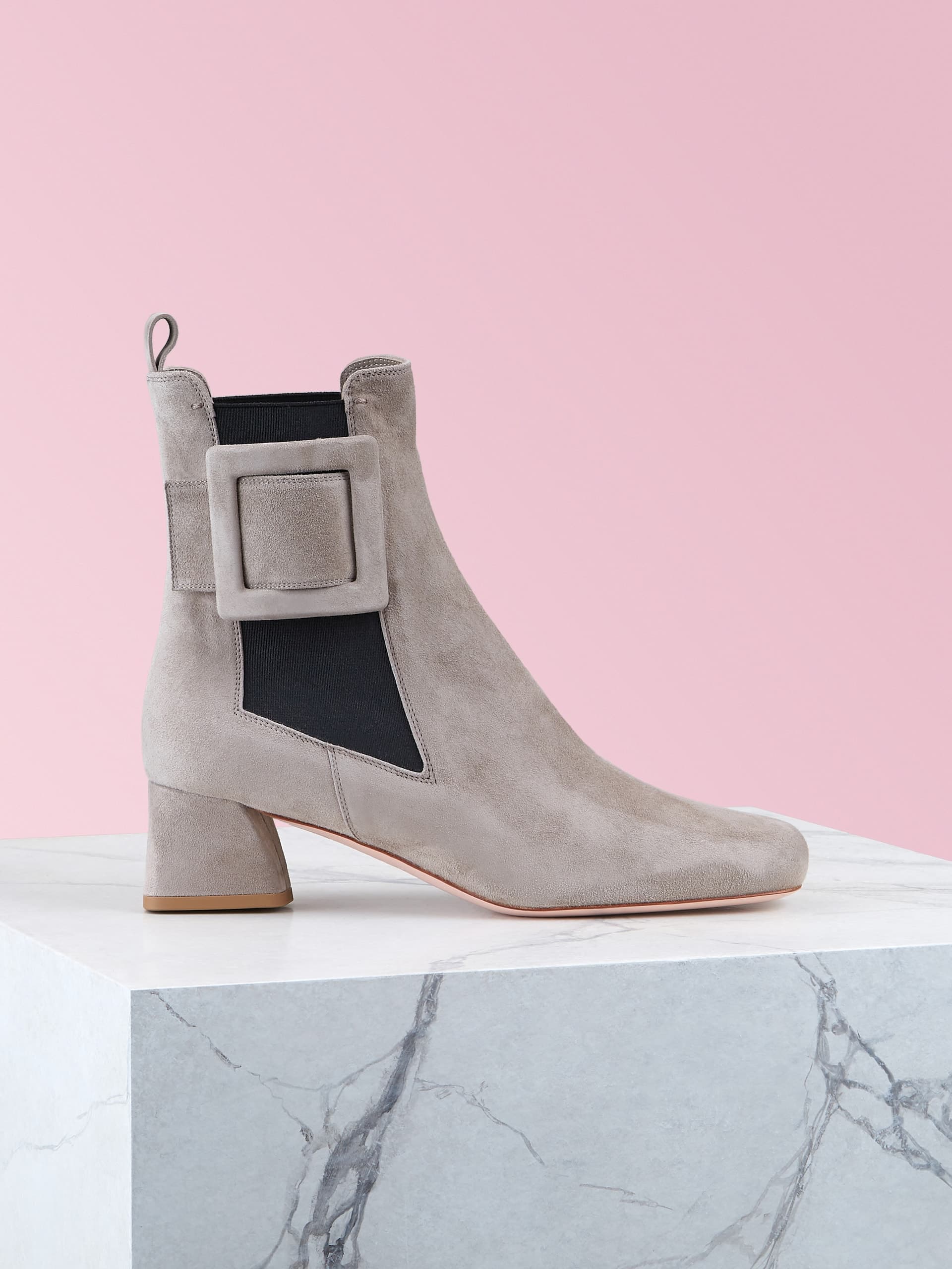 Chelsea Très Vivier Covered Buckle Ankle Boots — RVW51925930HR0C415
