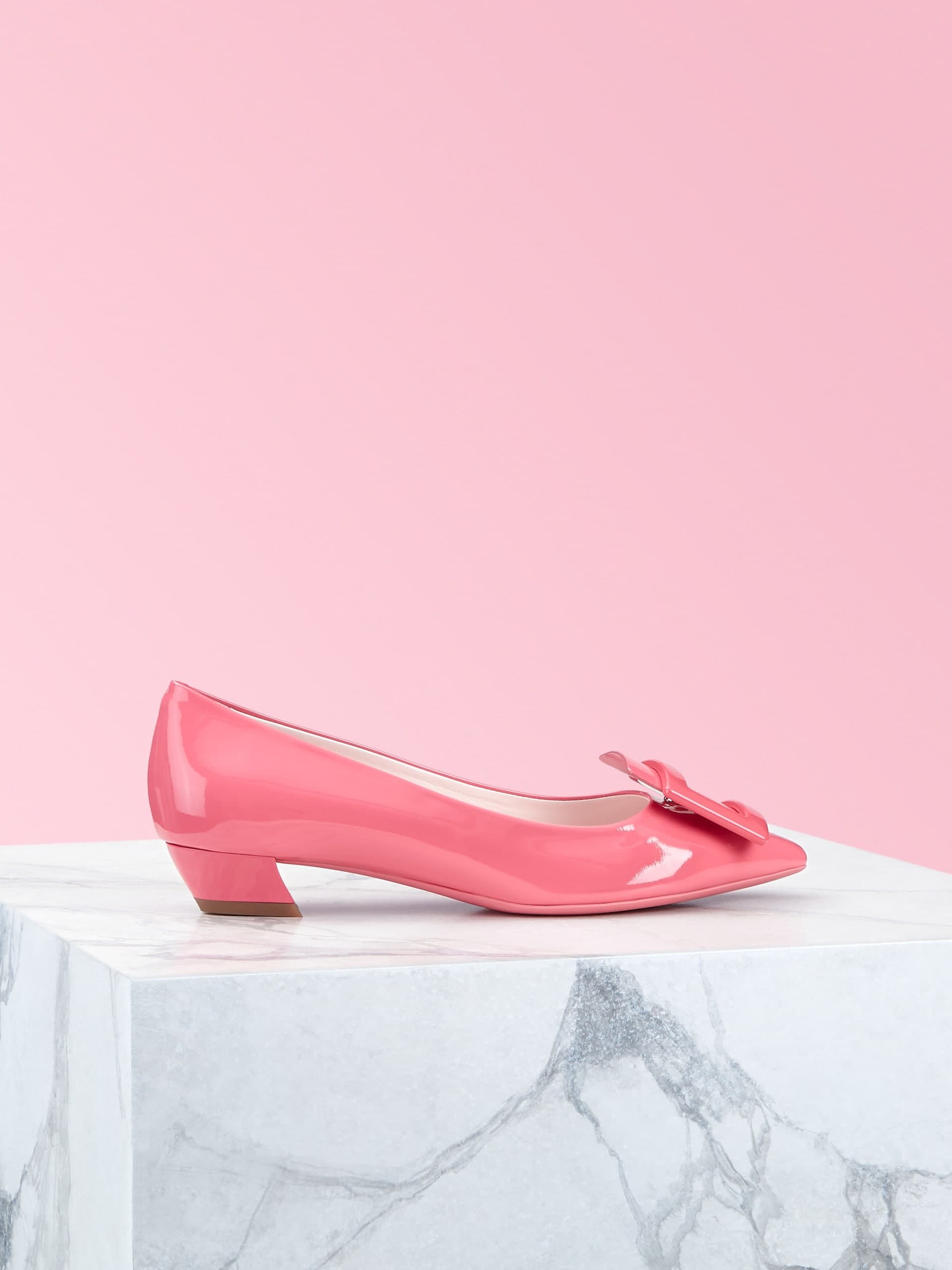 Gommettine Lacquered Buckle Ballerinas in Patent Leather — RVW50823430D1PM819