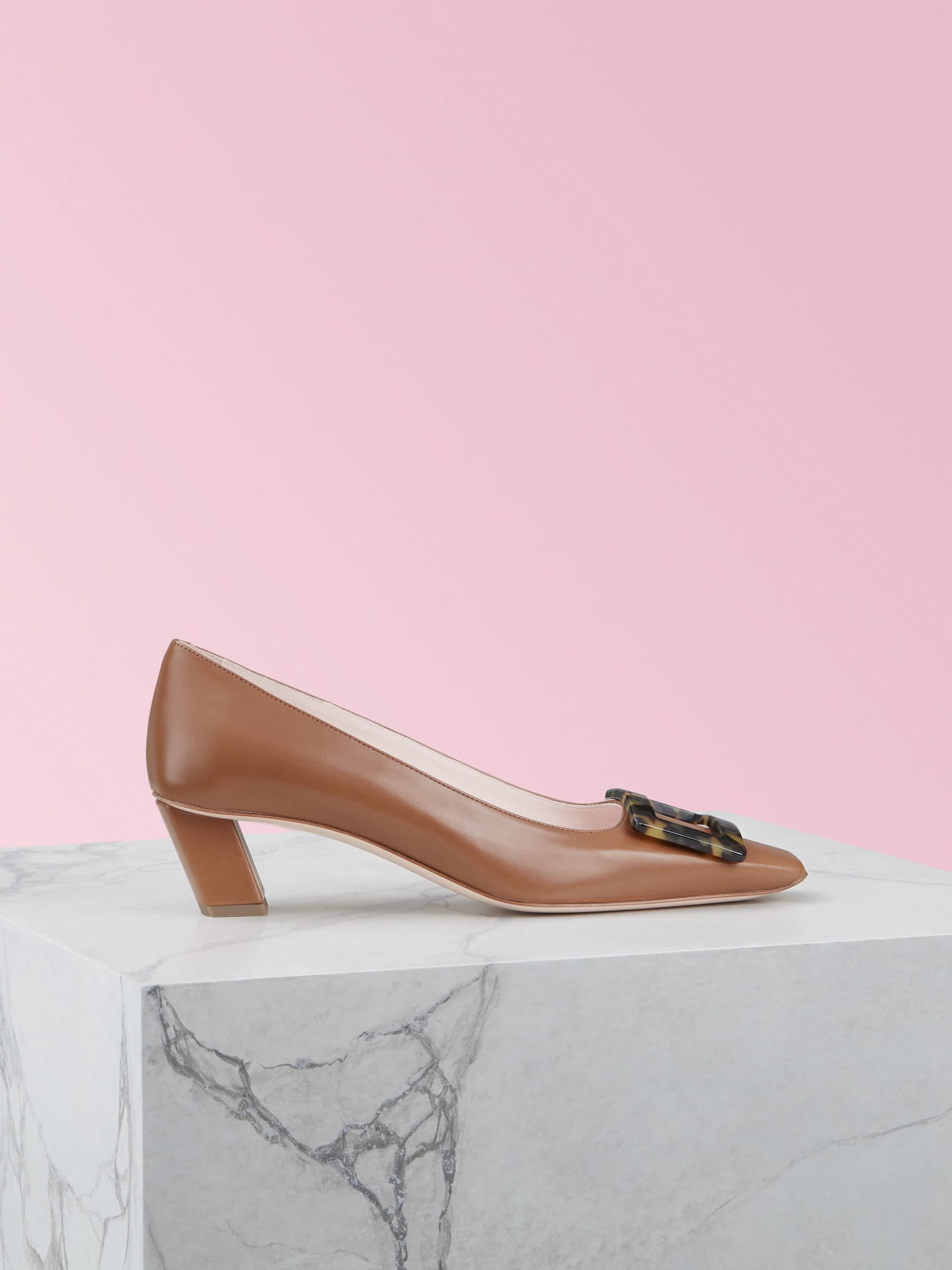 Belle Vivier Turtle Buckle Pumps — RVW00627970BSSS018