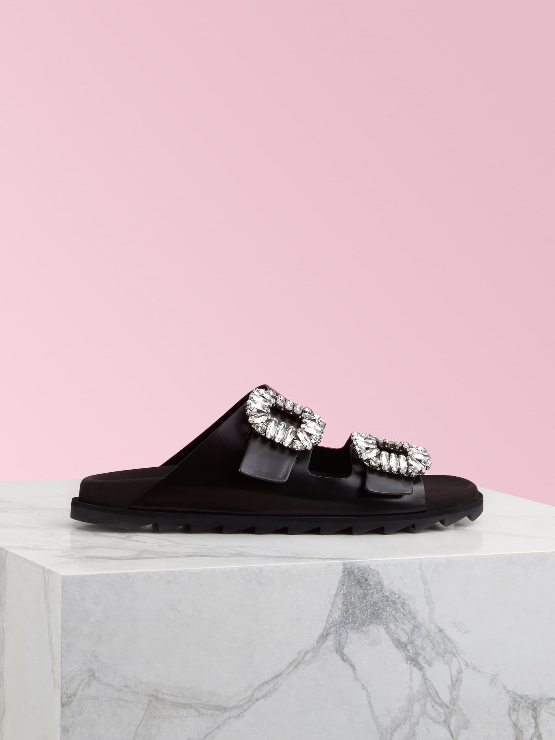Slidy Viv' Mules in leather — RVW45818820BSSB999
