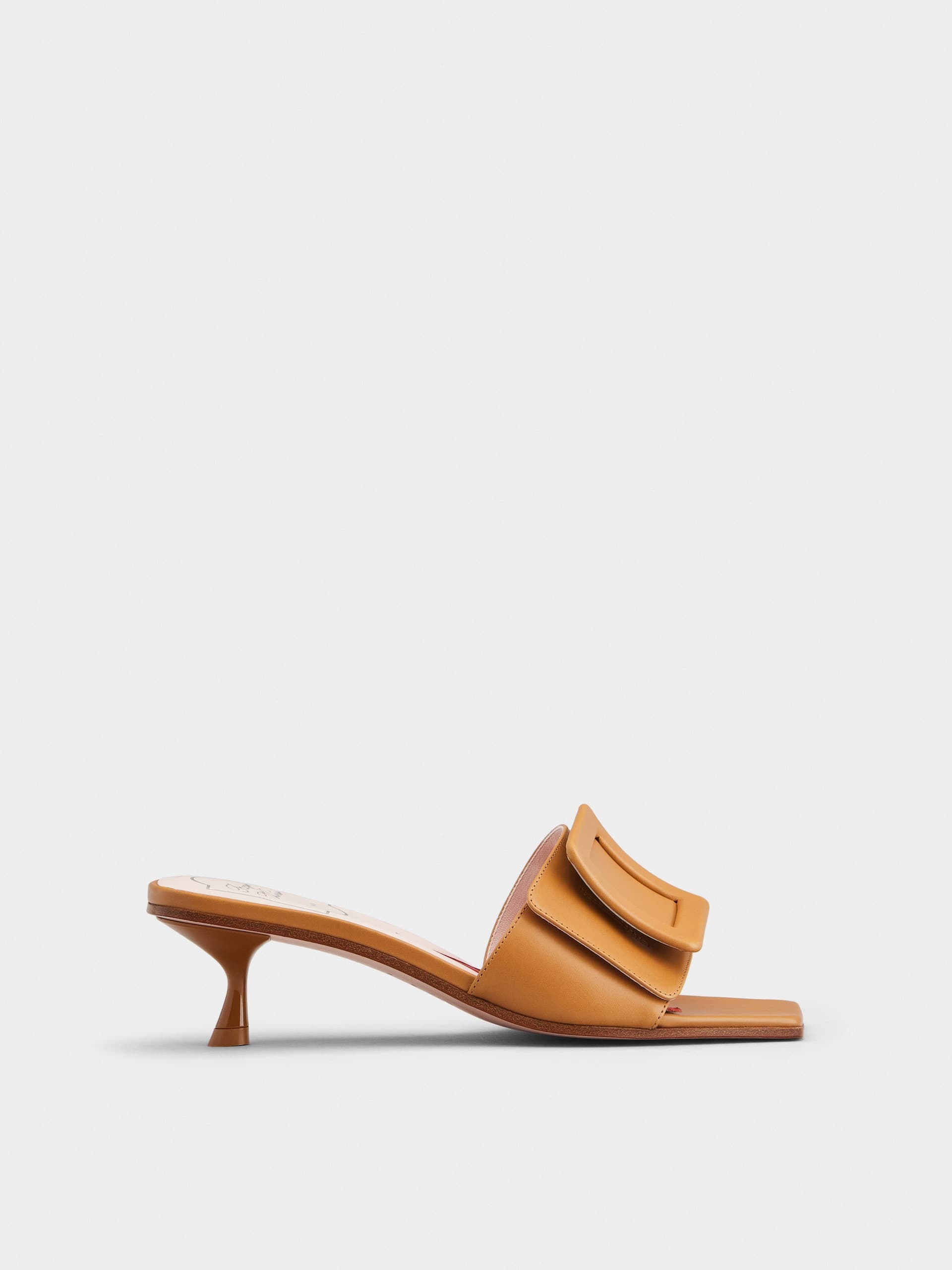 Covered Buckle Mules in Patent Leather — RVW62631090BSSS405