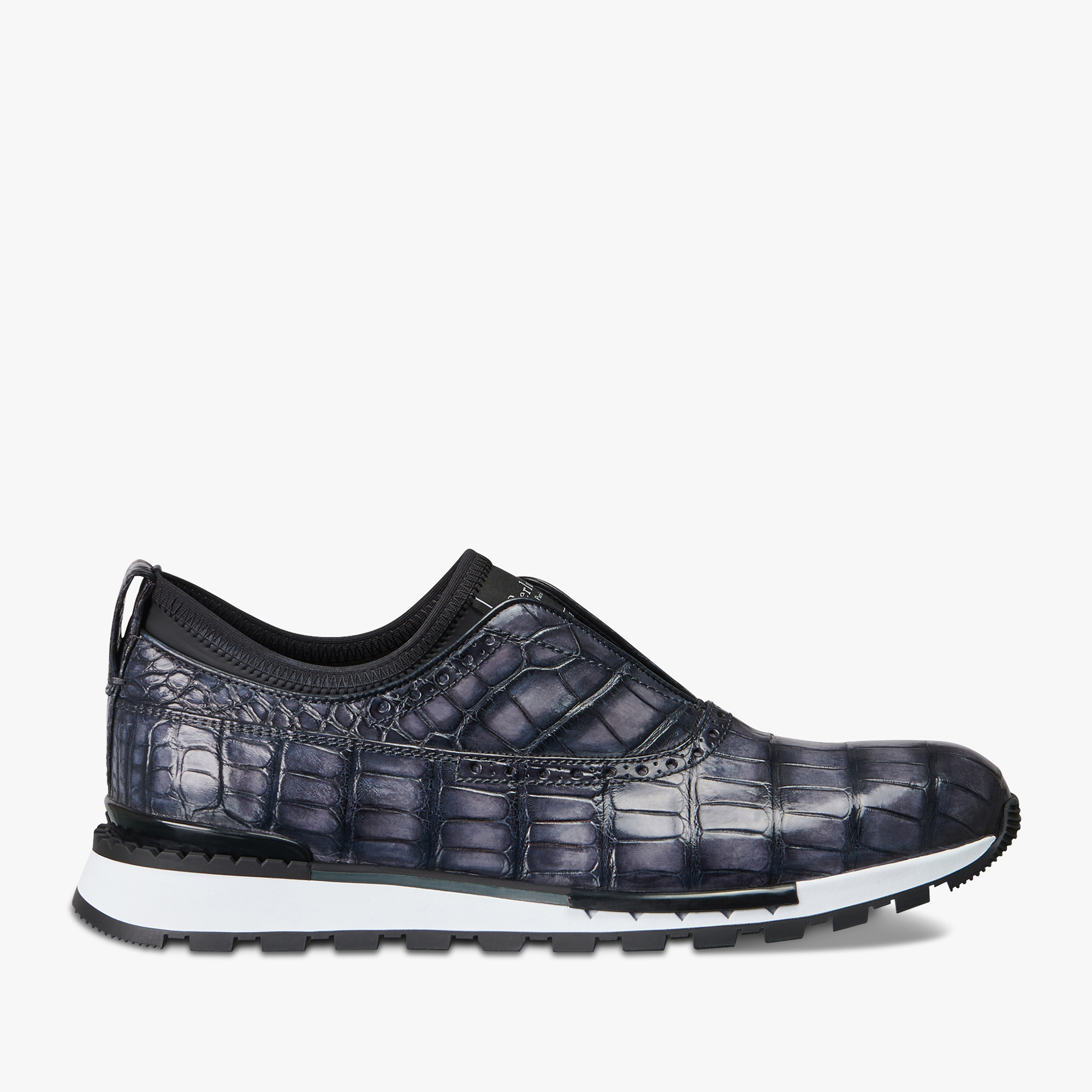 Fast Track Alligator Leather & Neoprene Sneaker — S4675-E2
