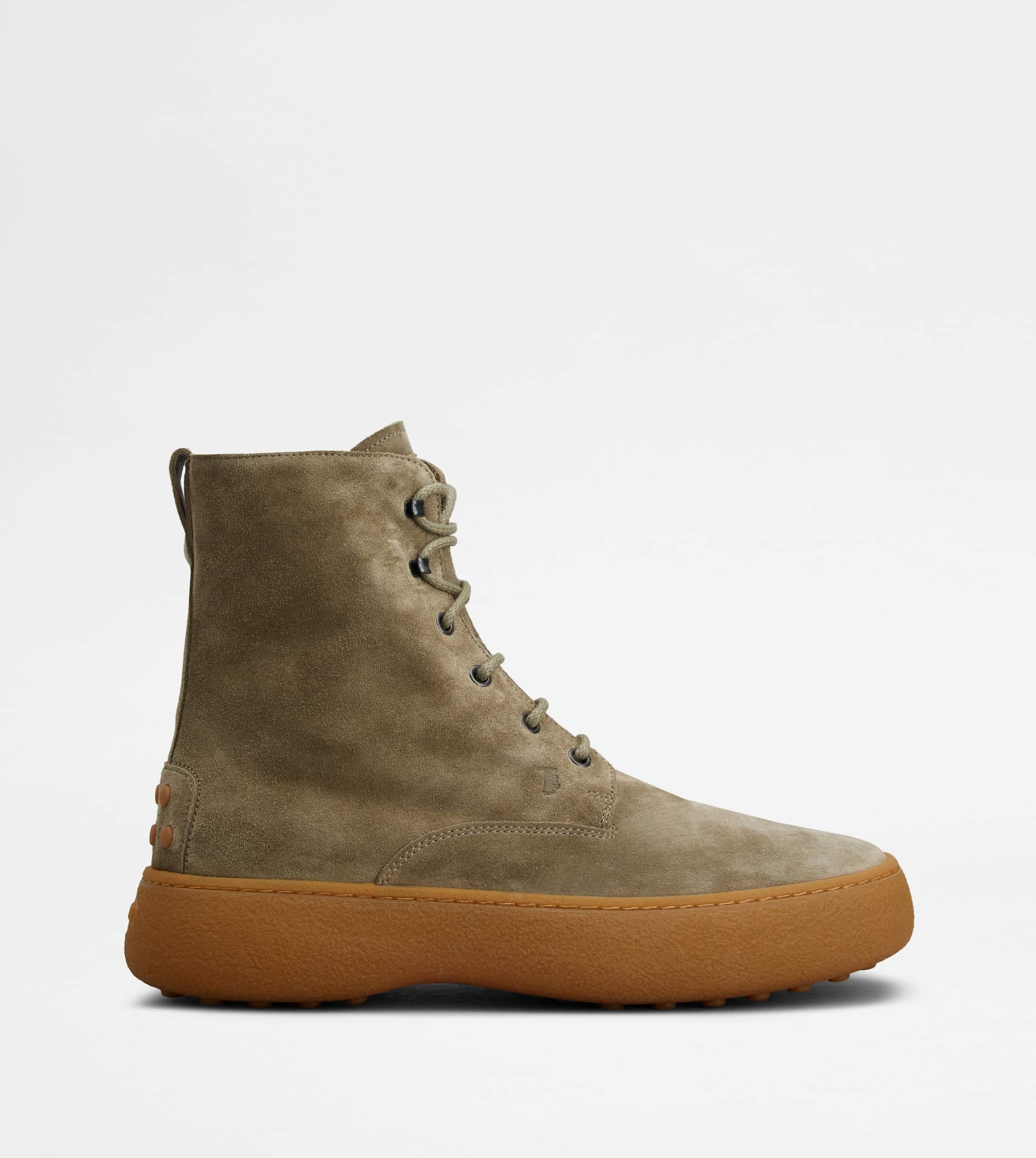 W. G. Lace-up Ankle Boots in Suede — Beige — XXM09J0GK50RE0C405