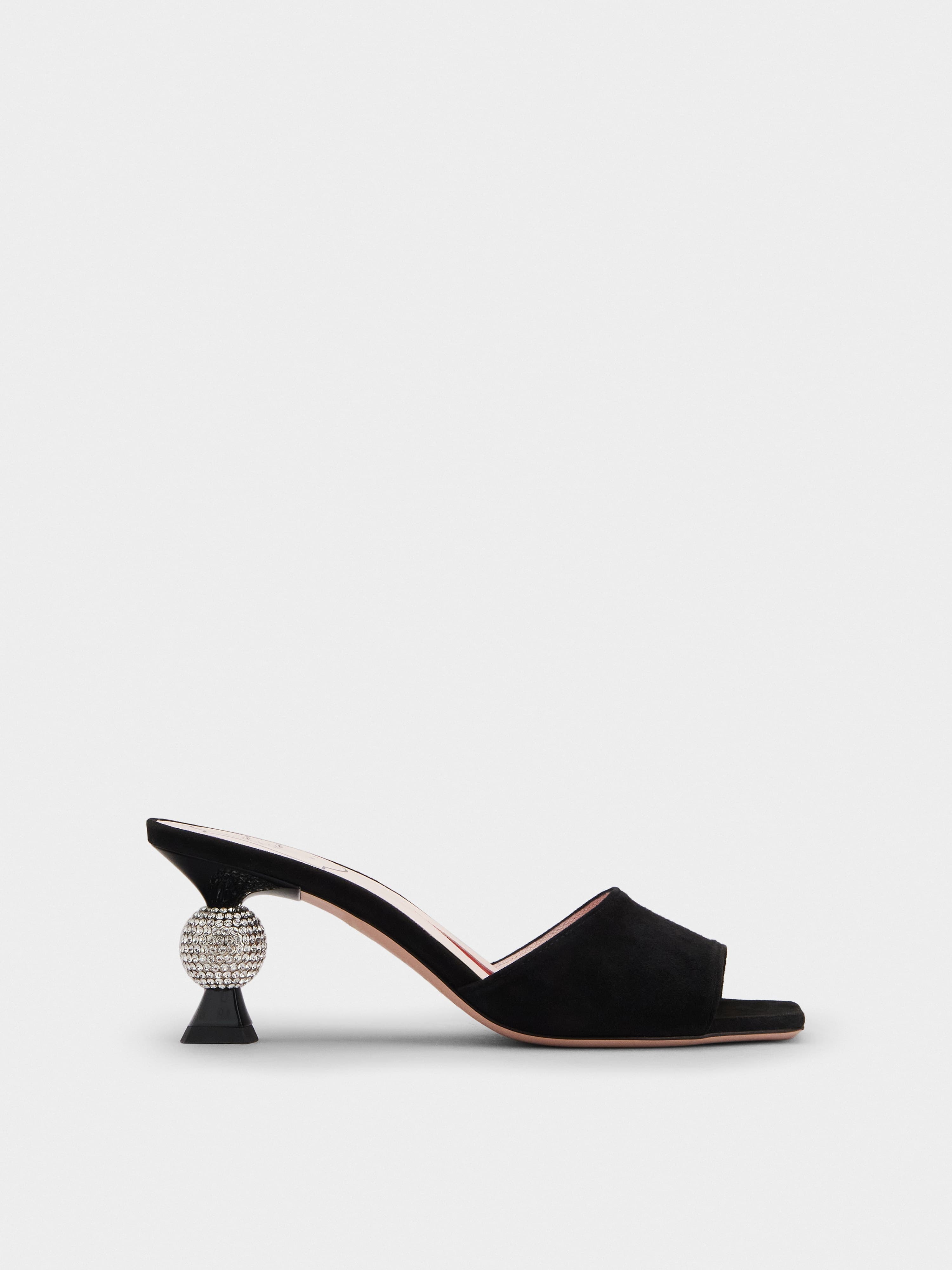 Vivier Marlène Strass Mules in Suede — RVW58228850HR0B999