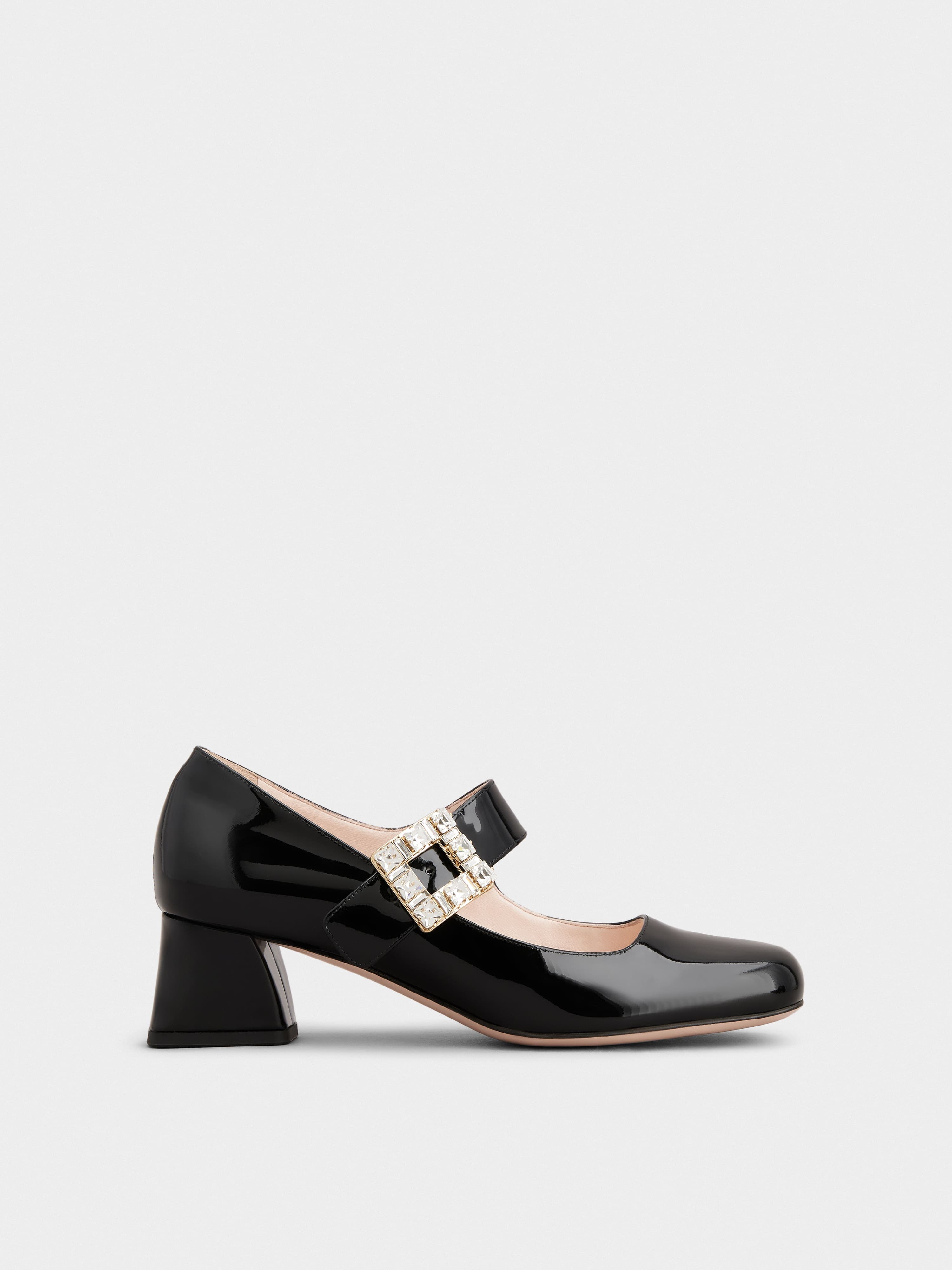 Très Vivier Rhinestone Buckle Babies Pumps — RVW51934780D1PB999