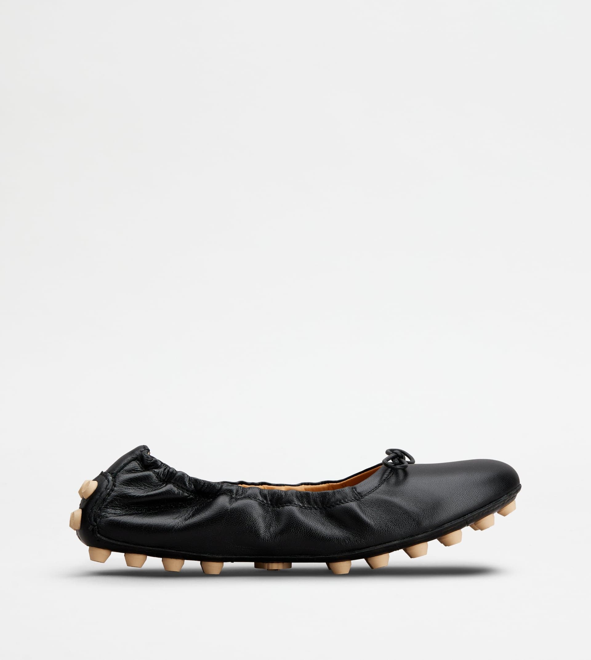 Bubble Ballerinas in Leather — Black, Off white — XXW76K0HD20SOMB999