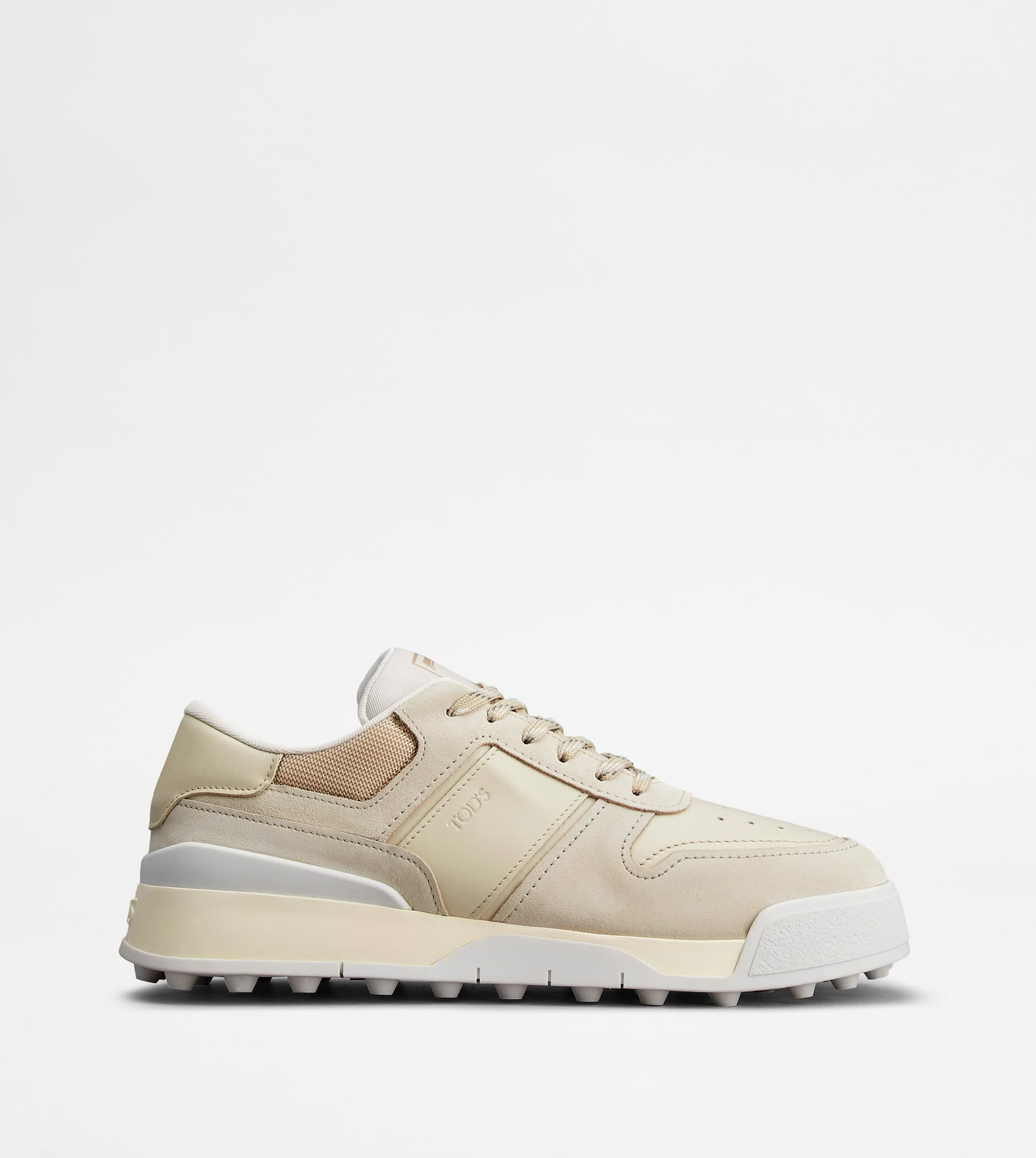 Sneakers in Suede and Smooth Leather — Off white, Beige, White — XXM51K0GH50CLTBIG4
