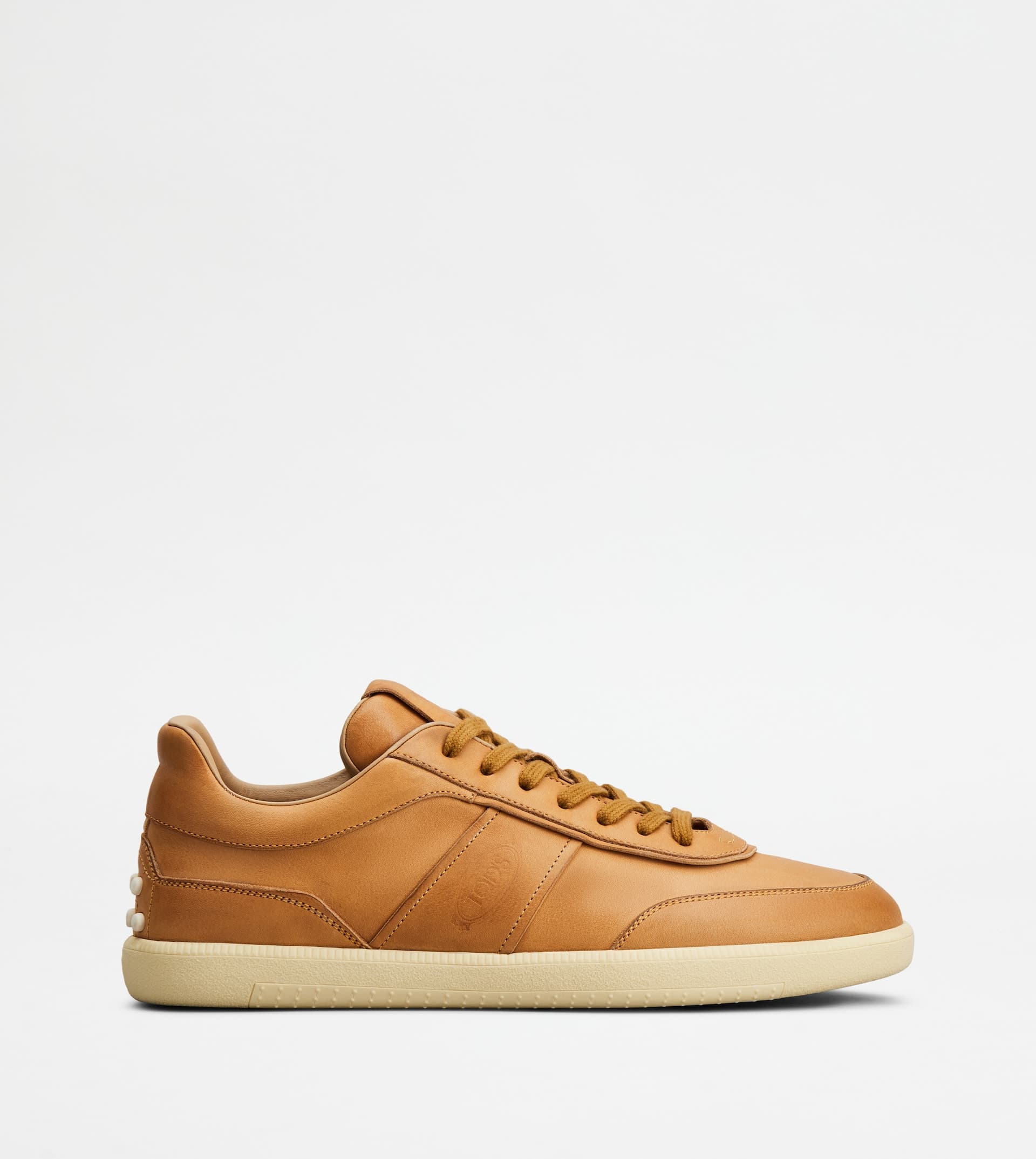 Tabs Sneakers in Leather — Brown — XXM68C0DP30WSHS403