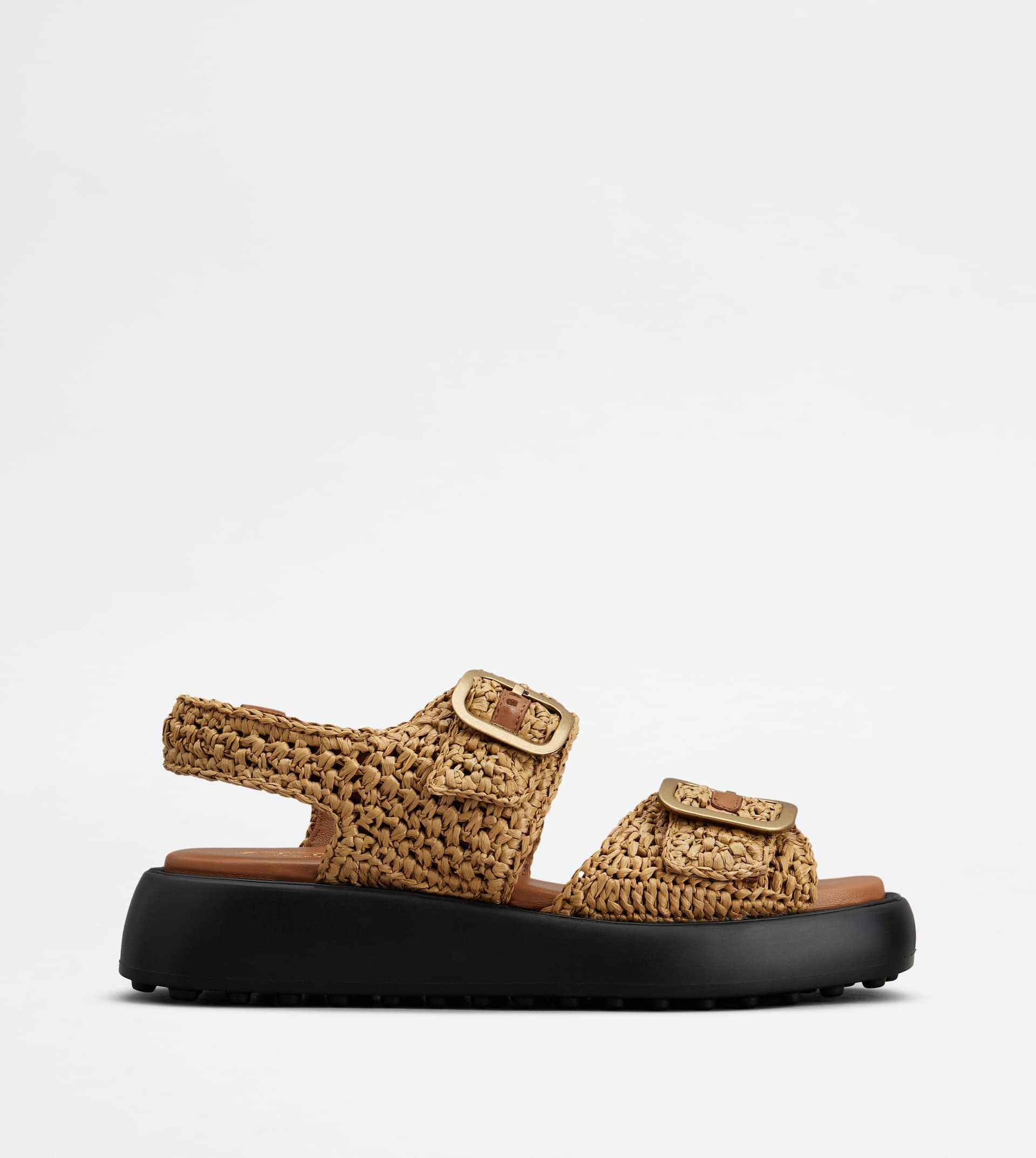 Sandals in Raffia — Brown — XXW11K0FO70RDQS410