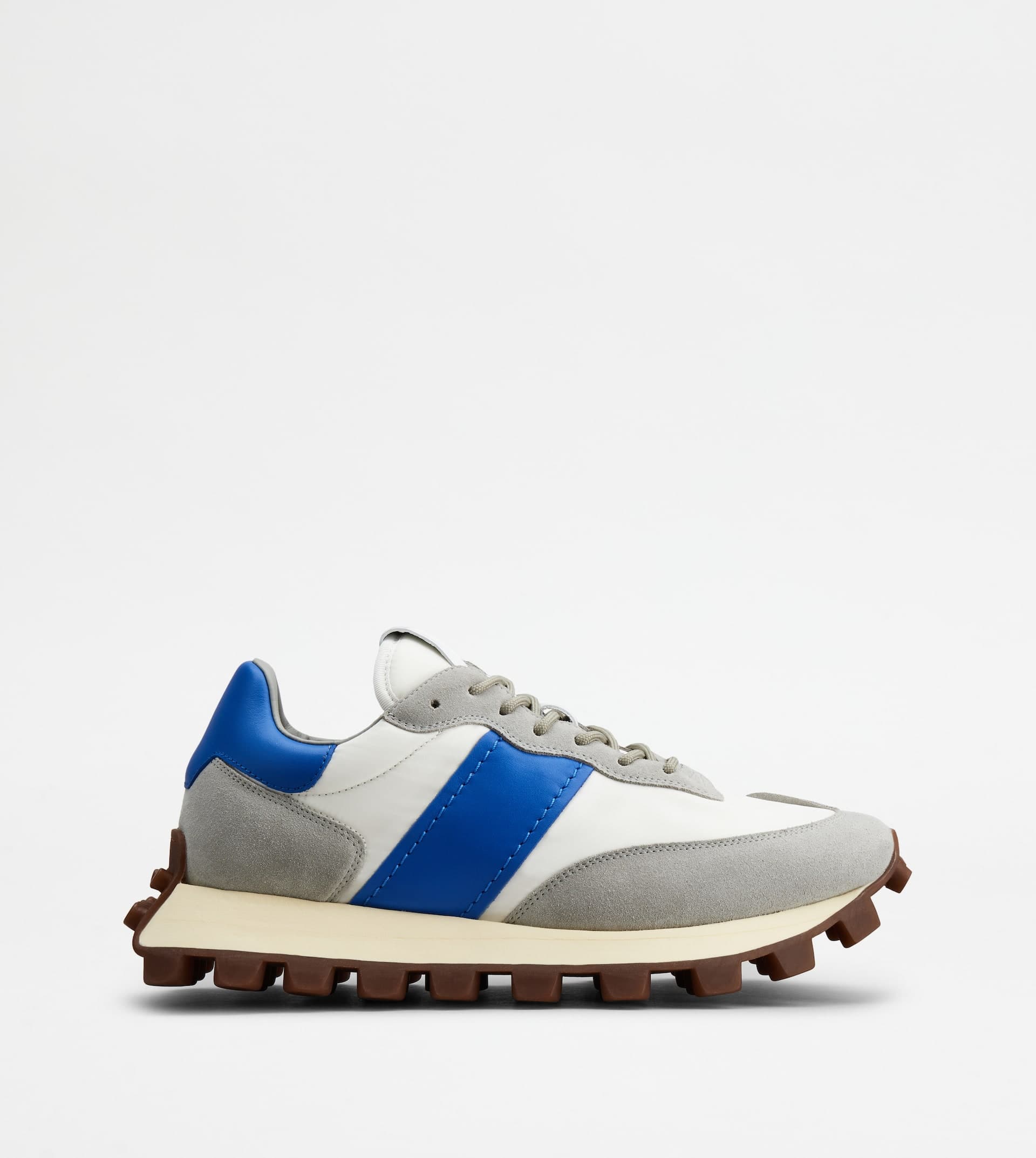 Sneakers Tod's 1T in Suede and Fabric — Grey, White, Blue — XXM25K0FL90RCM14RF