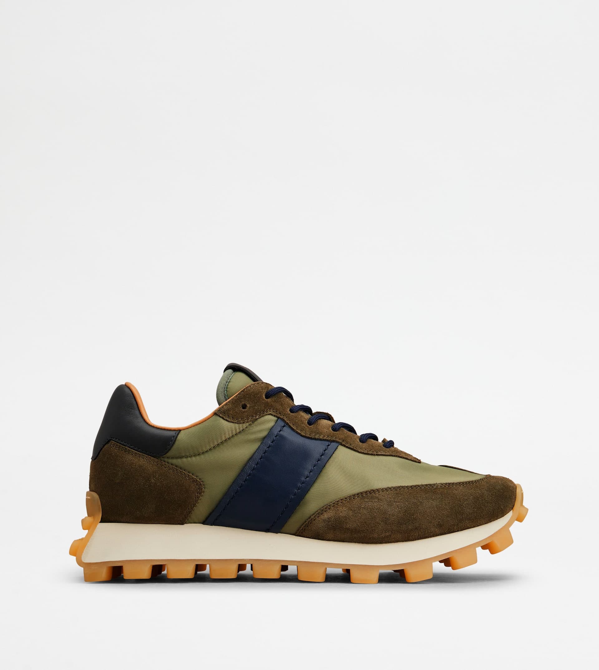 Sneakers Tod's 1T in Suede and Fabric — Green, Brown, Blue — XXM25K0FL90PQ4BI64