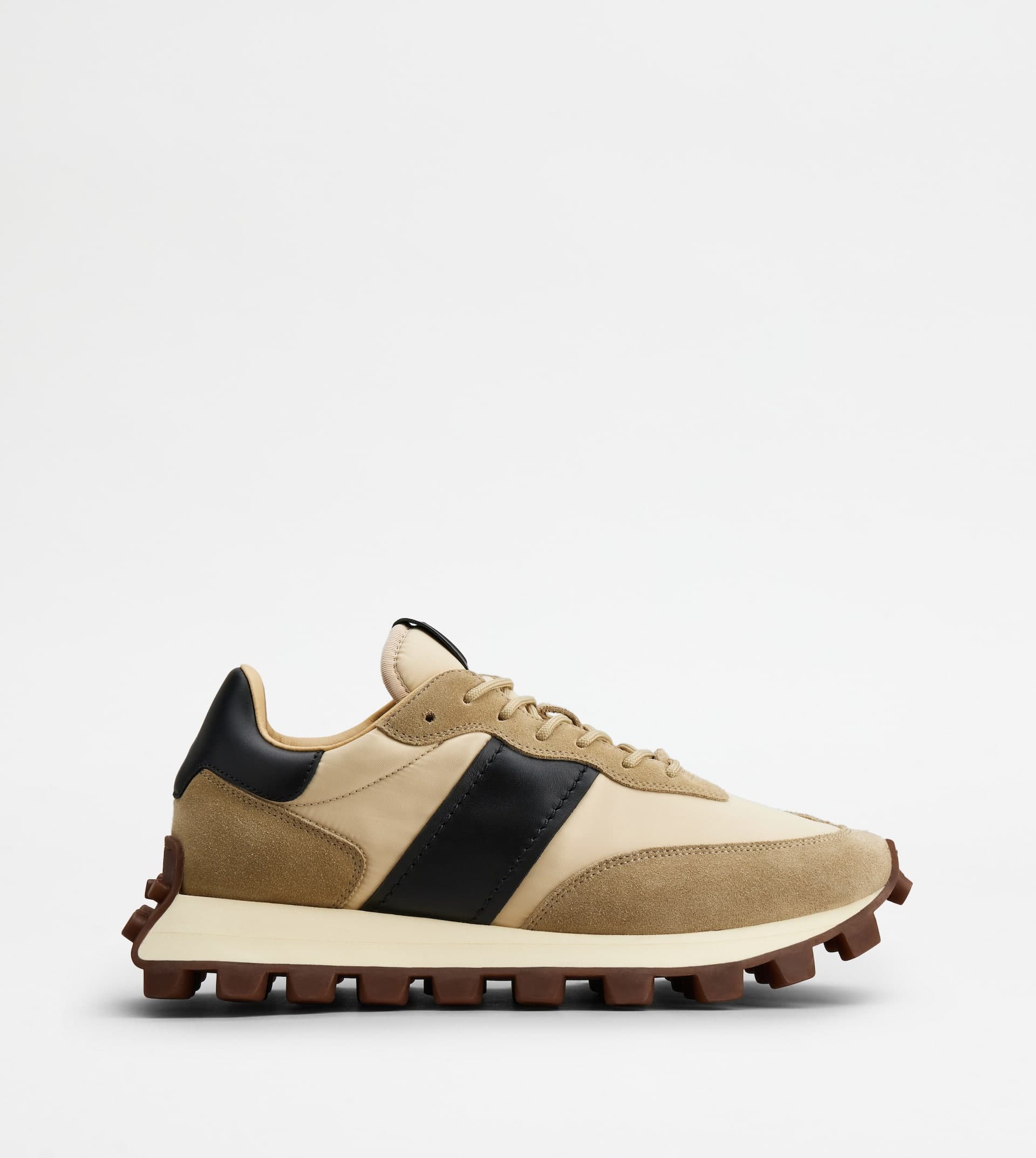 Sneakers Tod's 1T in Suede and Fabric — Beige, Off white, Brown — XXM25K0FL90PQ412SX