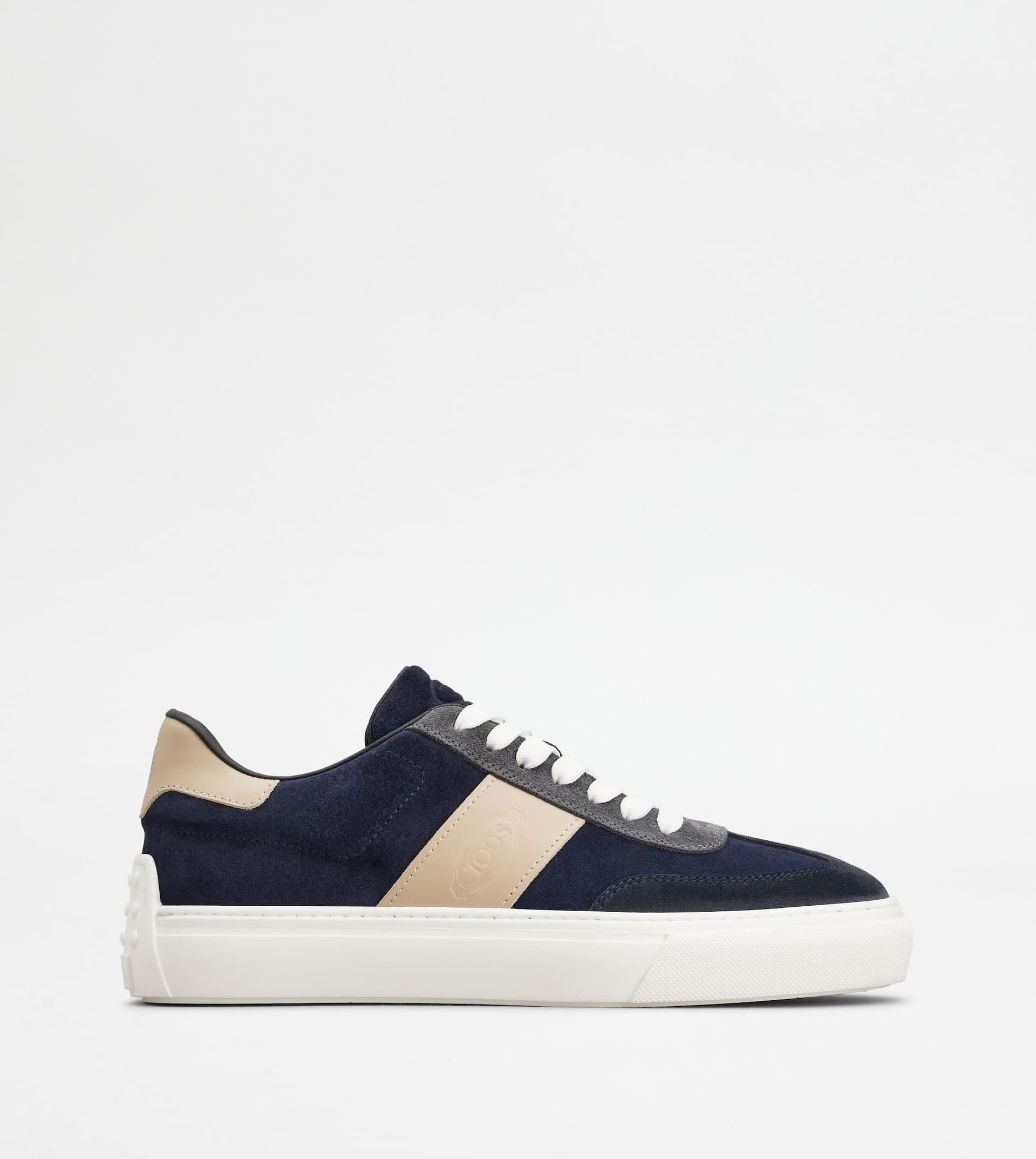 Sneakers in Suede — Blue, Pink, Grey — XXM03E0GC50PW8BX58