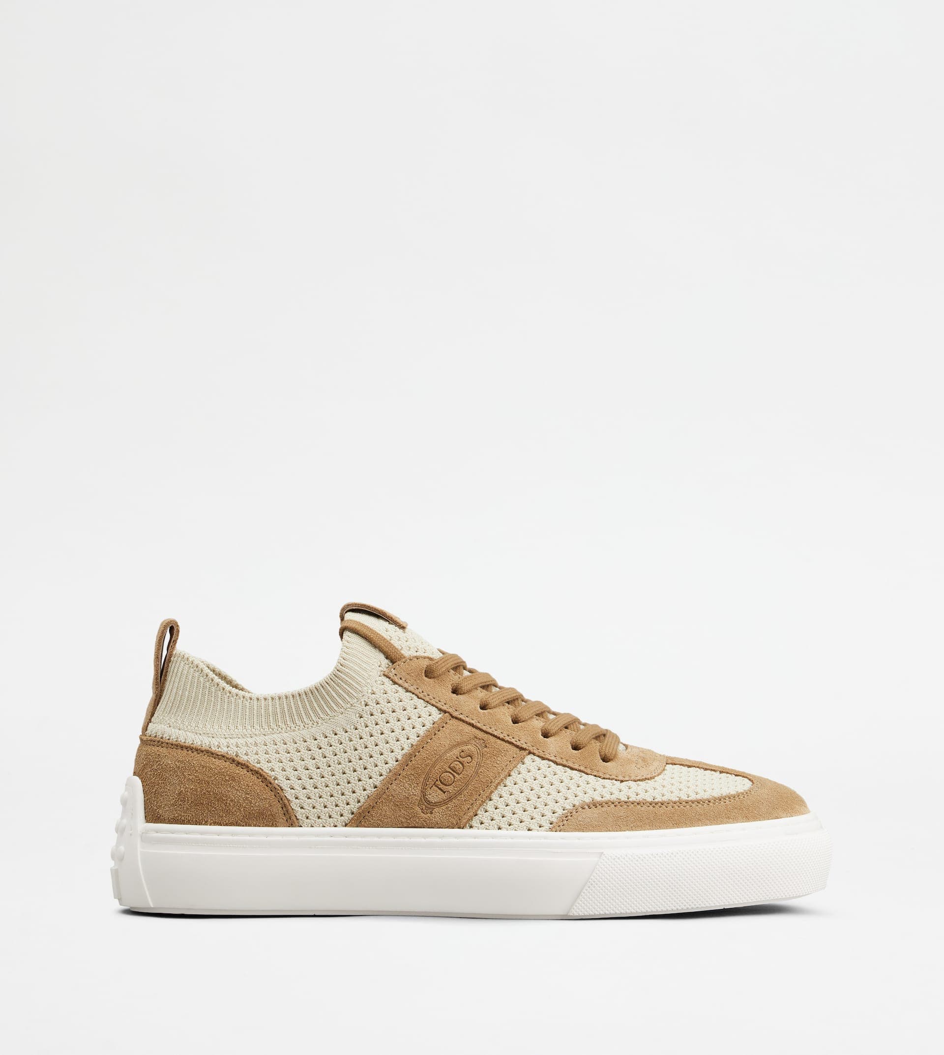 Sneakers in Fabric and Suede — Beige, Off white — XXM03E0GZ00R3ZC801