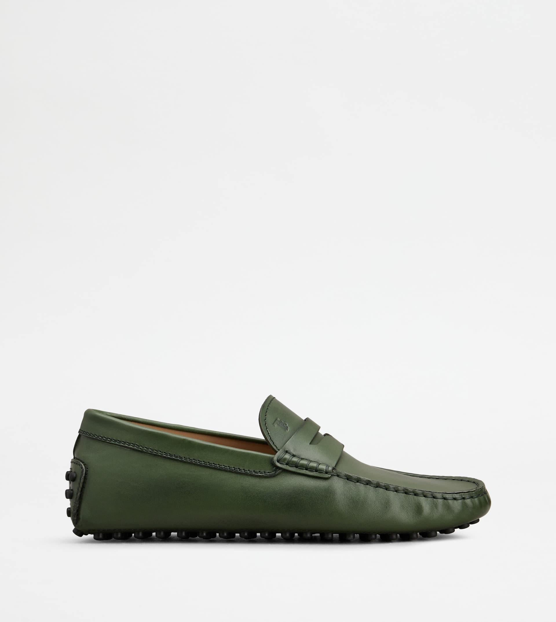 Gommino Driving Shoes in Leather — Green — XXM64C00640D90T810
