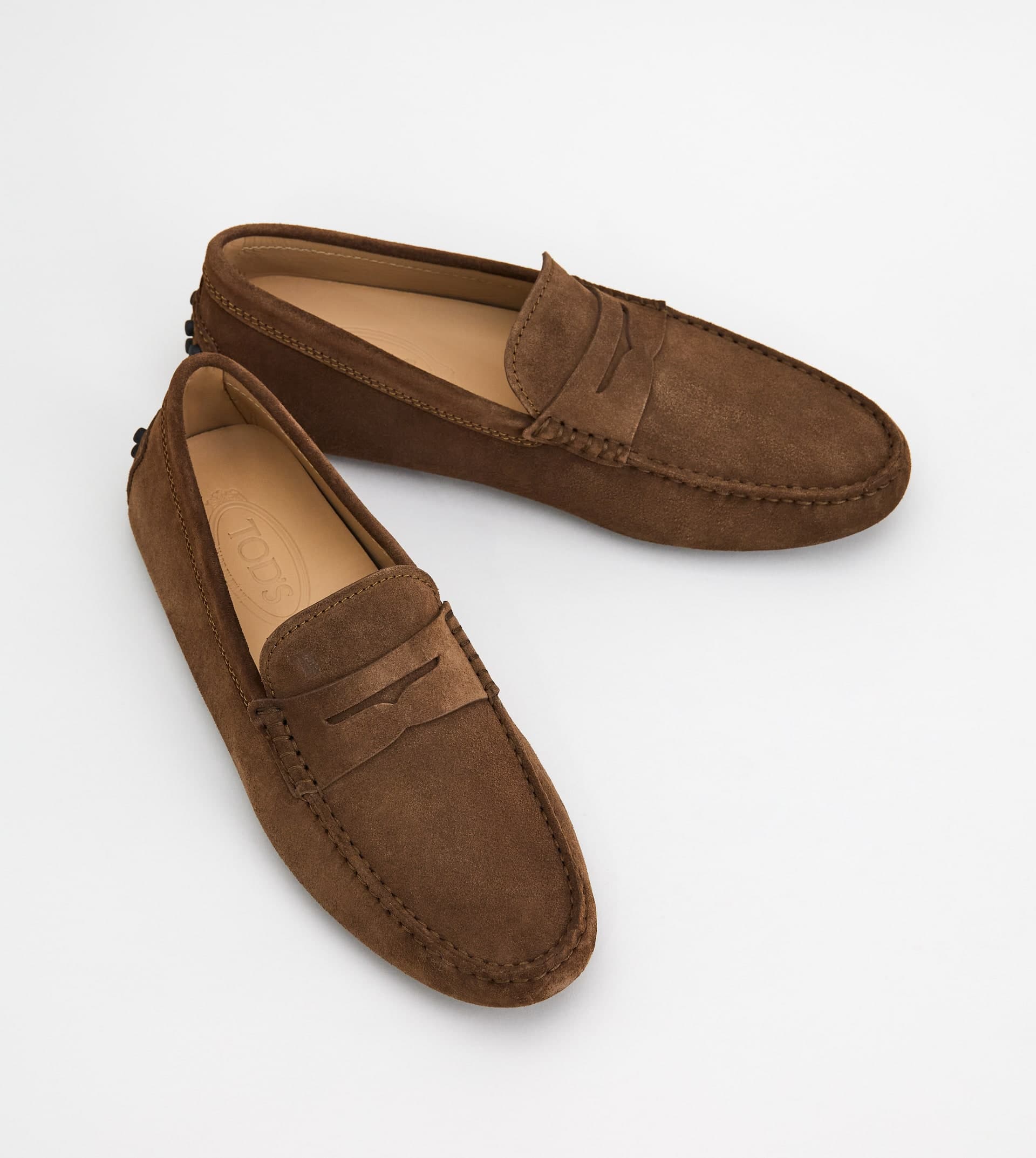 Gommino Driving Shoes in Suede — Brown — XXM64C00640RE0S818