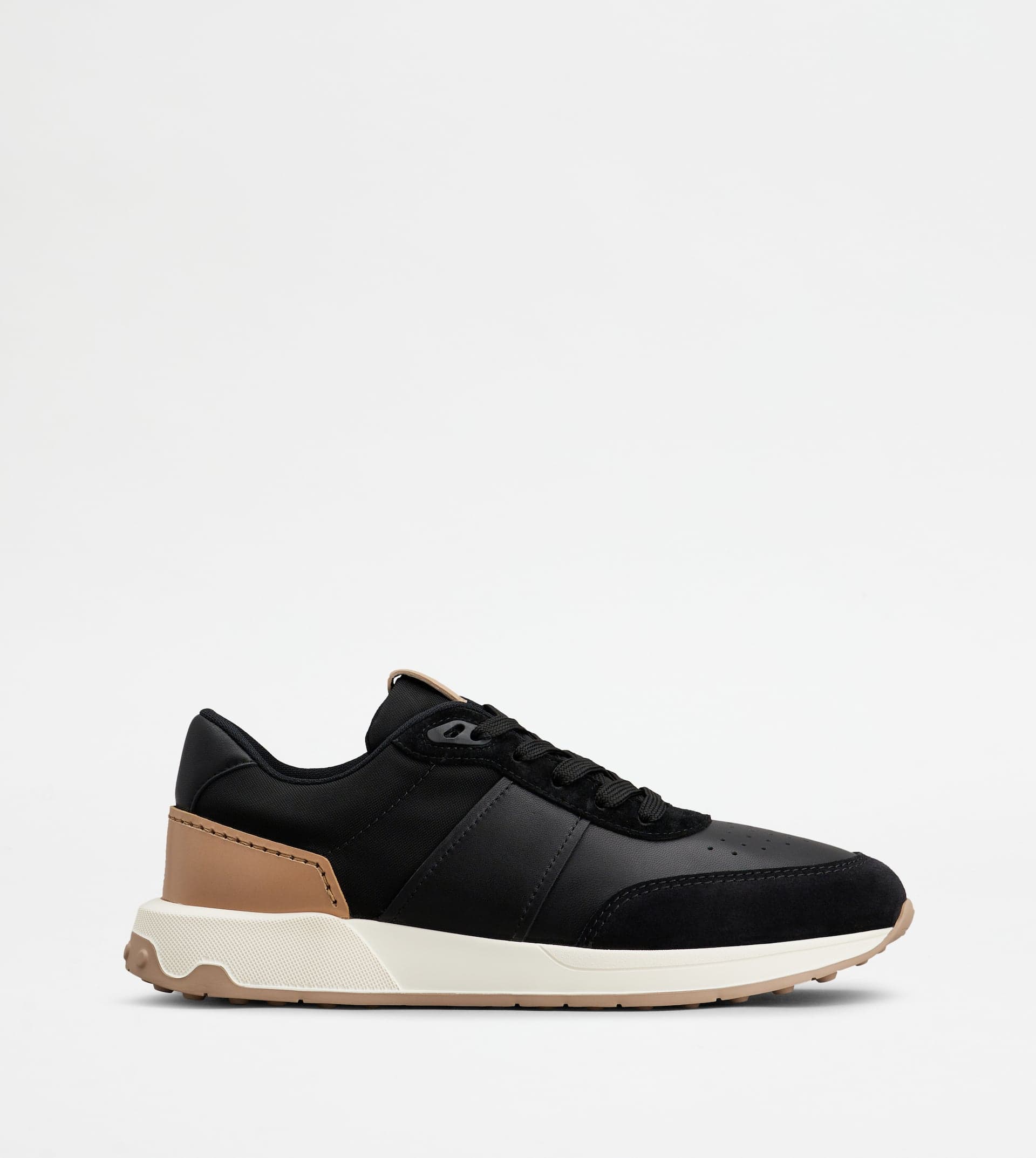 Sneakers in Leather and Technical Fabric — Black — XXM63K0GT80QHG3521