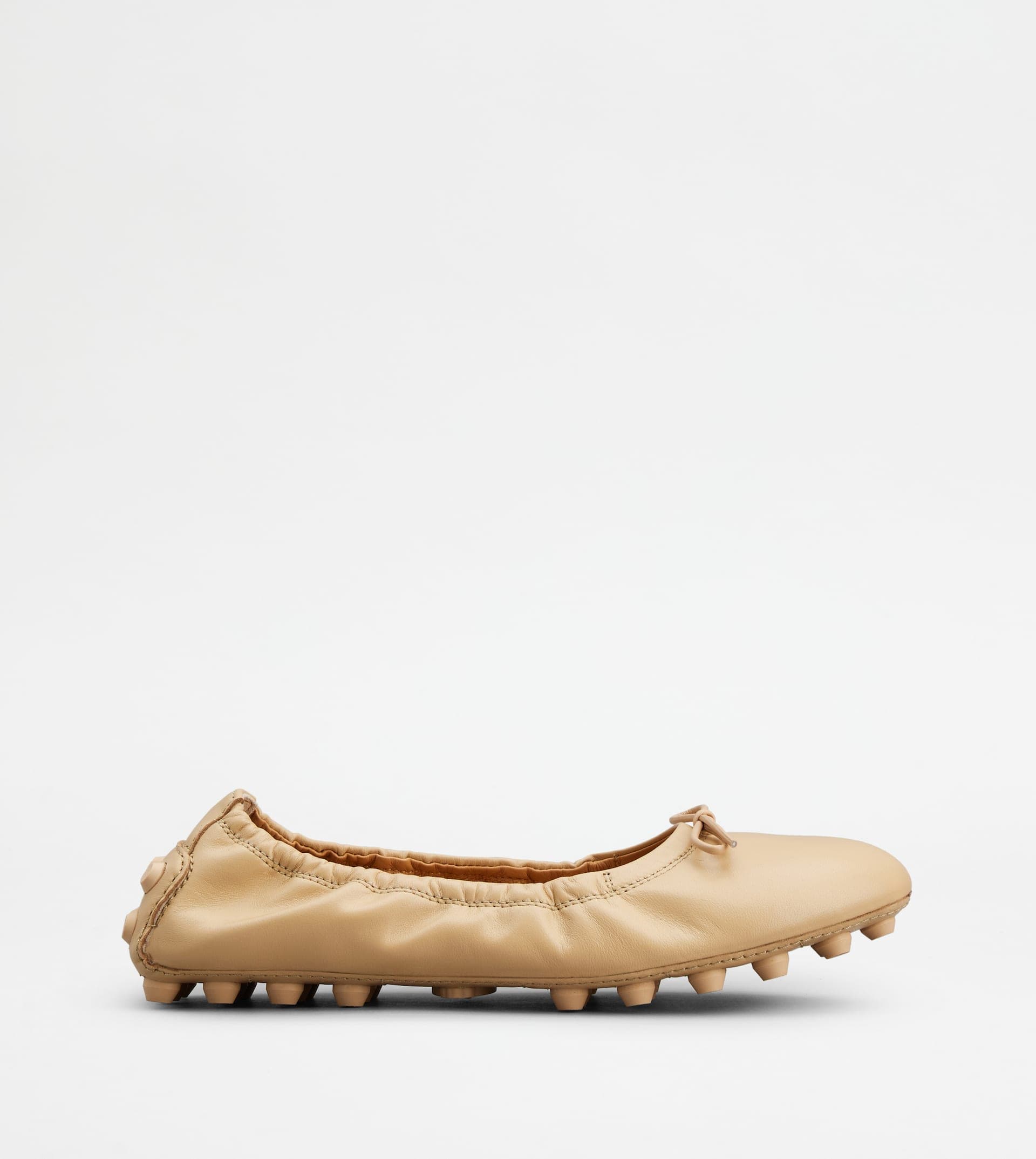 Bubble Ballerinas in Leather — Beige — XXW76K0HD20SOM9998