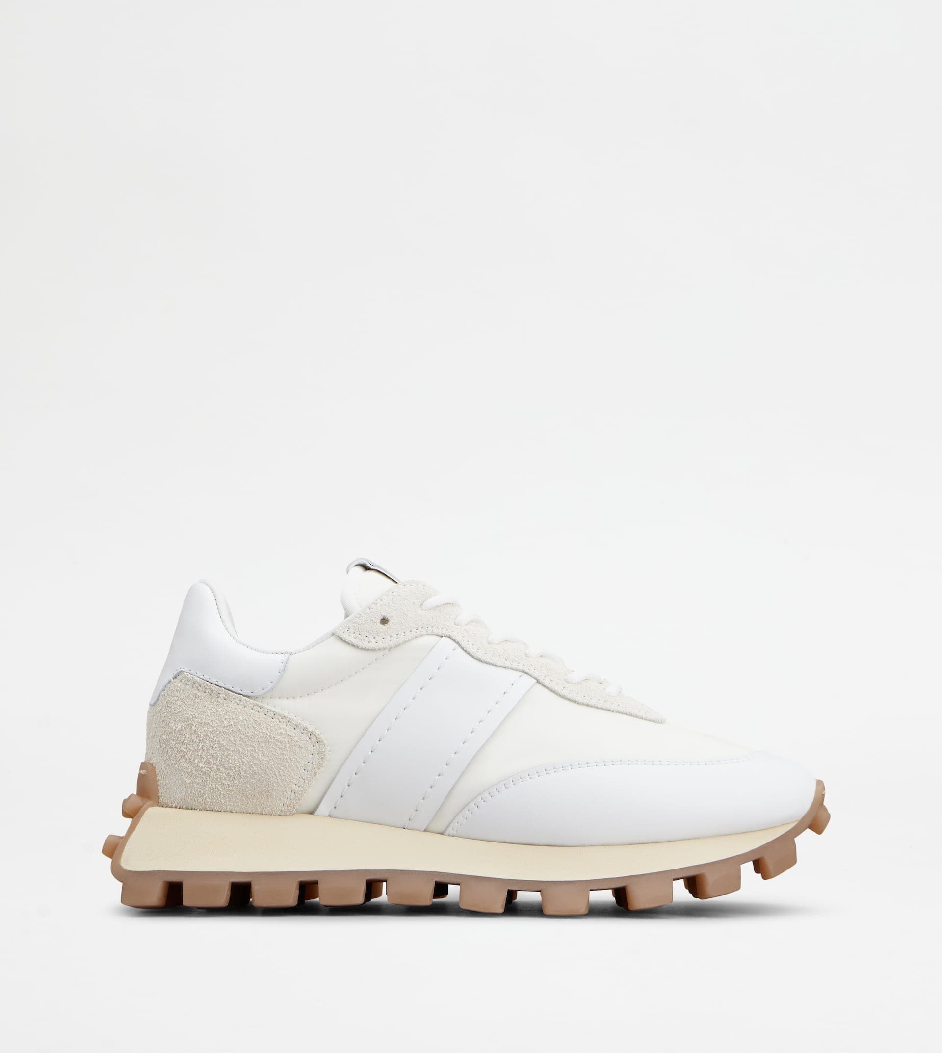 Sneakers Tod's 1T in Leather and Fabric — White — XXW25K0FL90RJ9RFV4