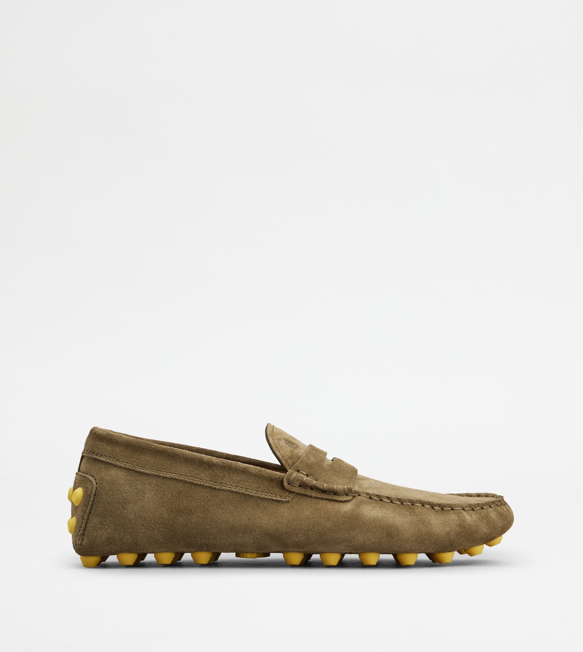 Gommino Bubble in Suede — Green, Yellow — XXM52K00640RE09993