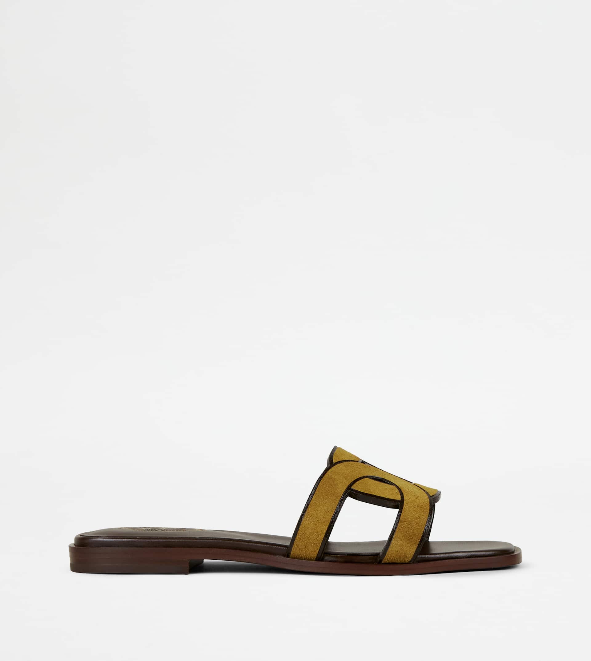 Sandals in Suede — Green — XXW70K0GU70RE0S416