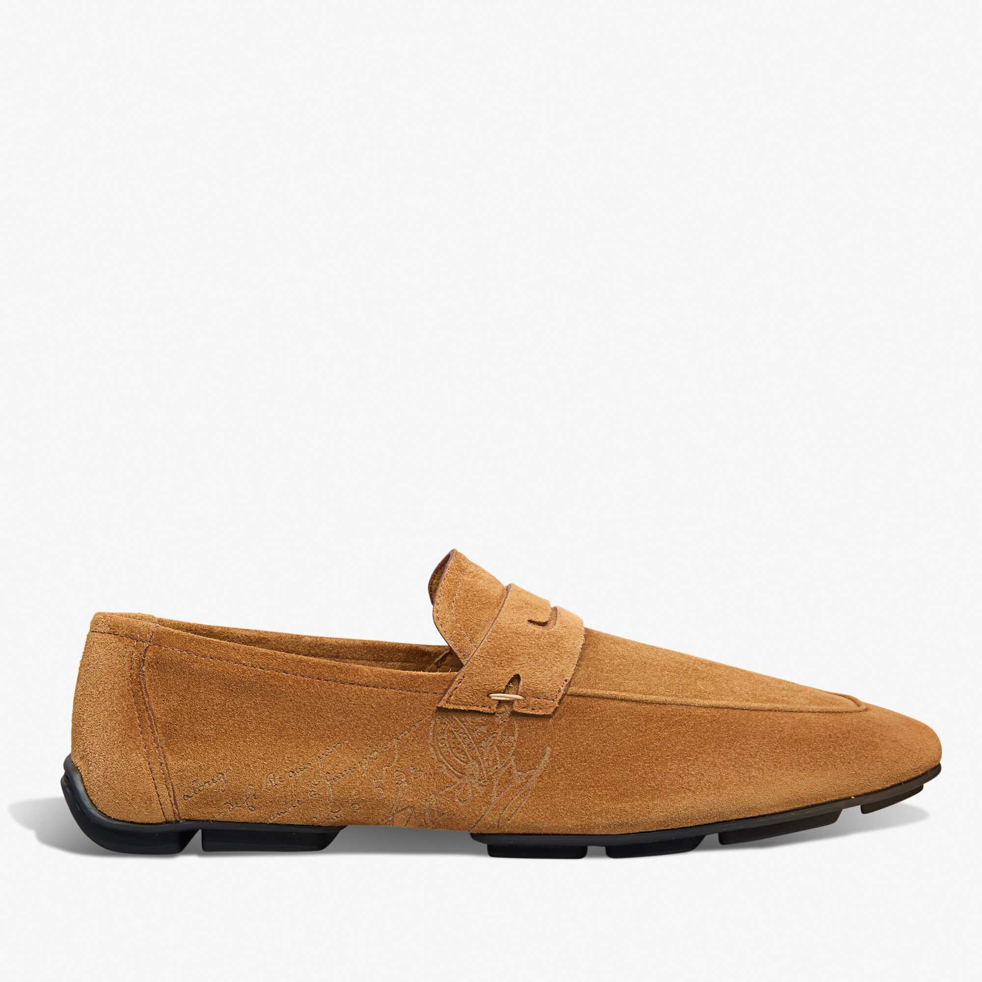 Lorenzo Drive Scritto Camoscio Calf Leather Loafer — S6066-S16