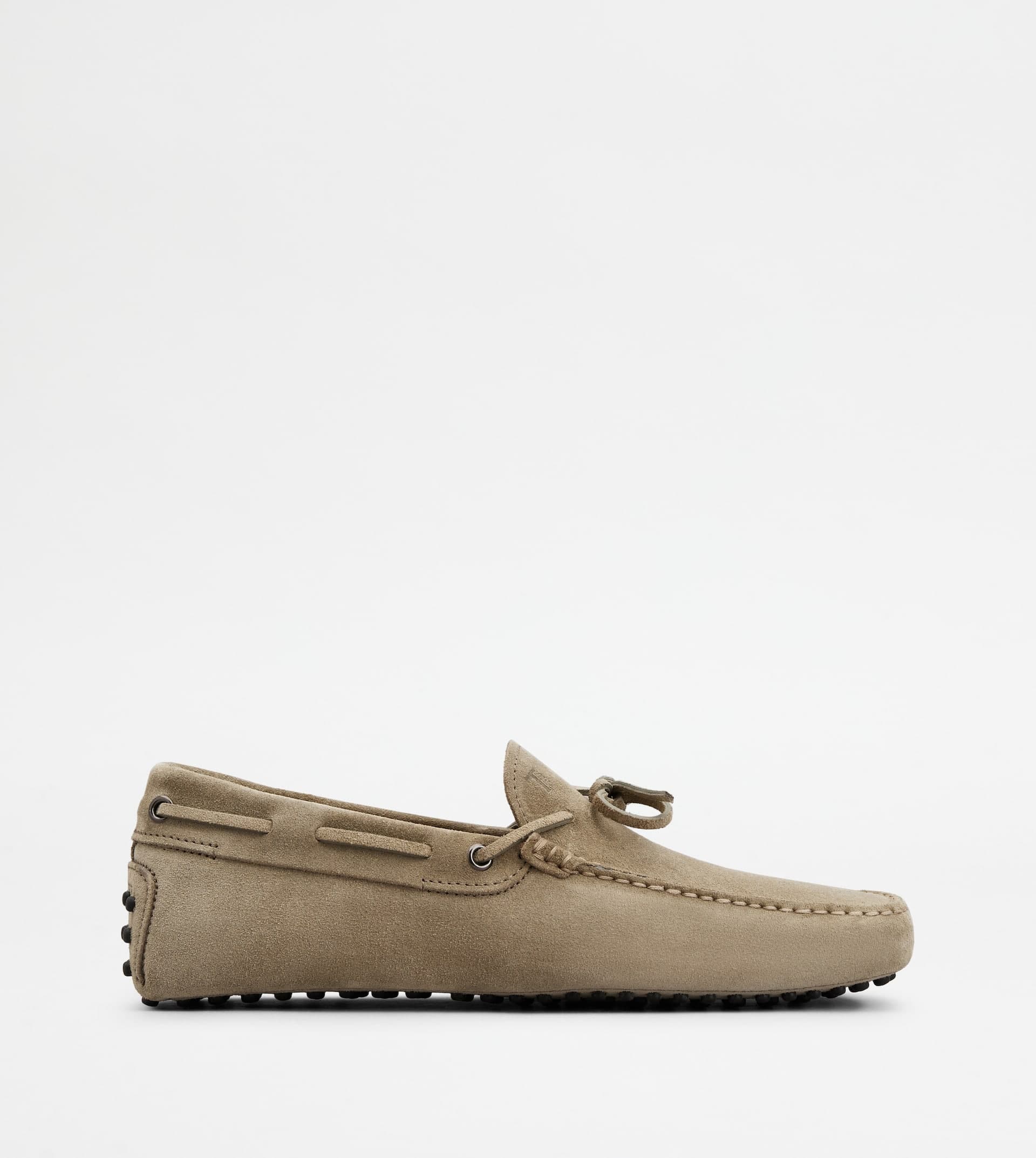 Gommino Driving Shoes in Suede — Beige — XXM0GW05470RE0C405